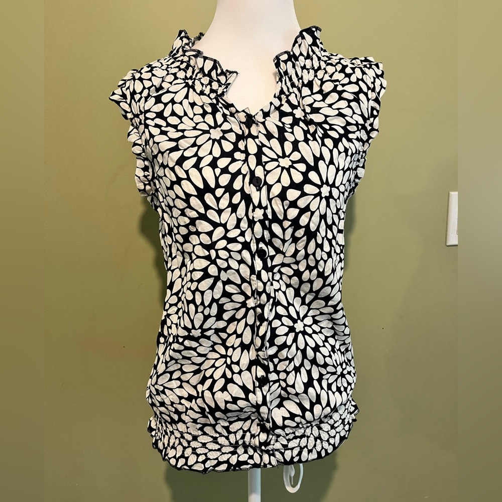 Floral Linen Button Down Top